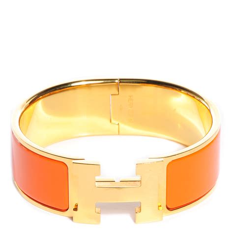 hermes leather bangle bracelet|hermes orange enamel bangle bracelet.